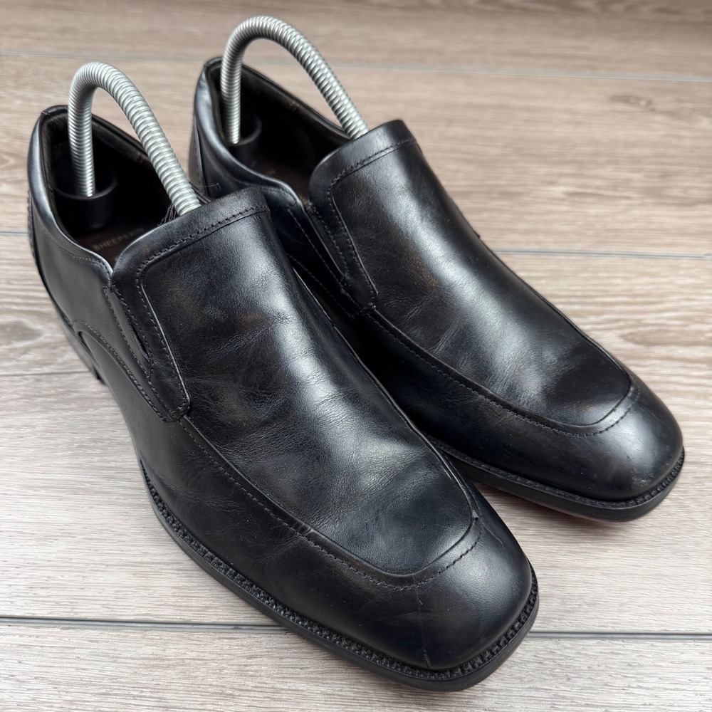 Johnston & Murphy Mens Slip On Loafer Sheepskin Lining Black 7.5 M